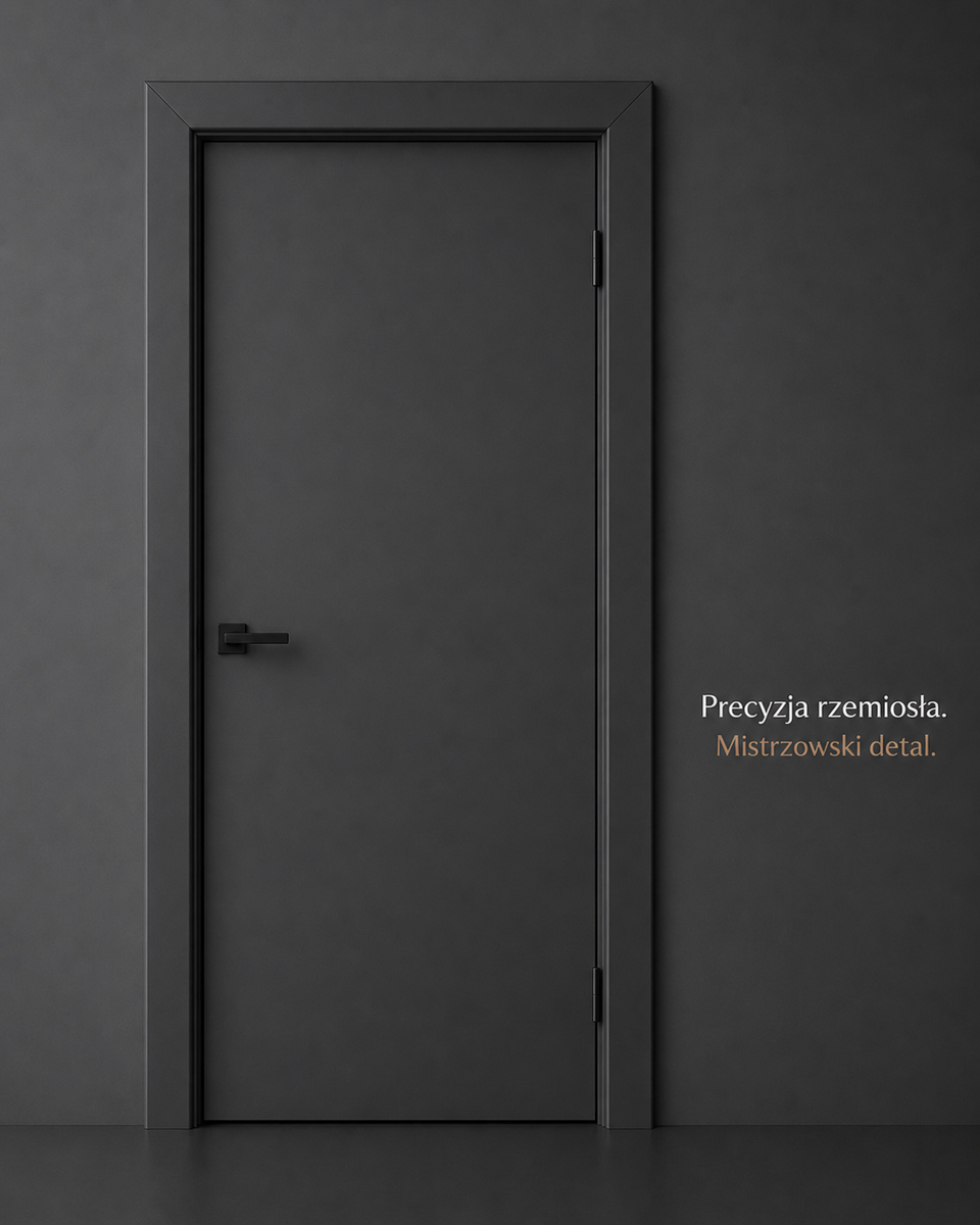 PRÓBKA 20 CM - Opaska drzwiowa MDF maskująca, Grafit, obramowanie drzwi 6 cm