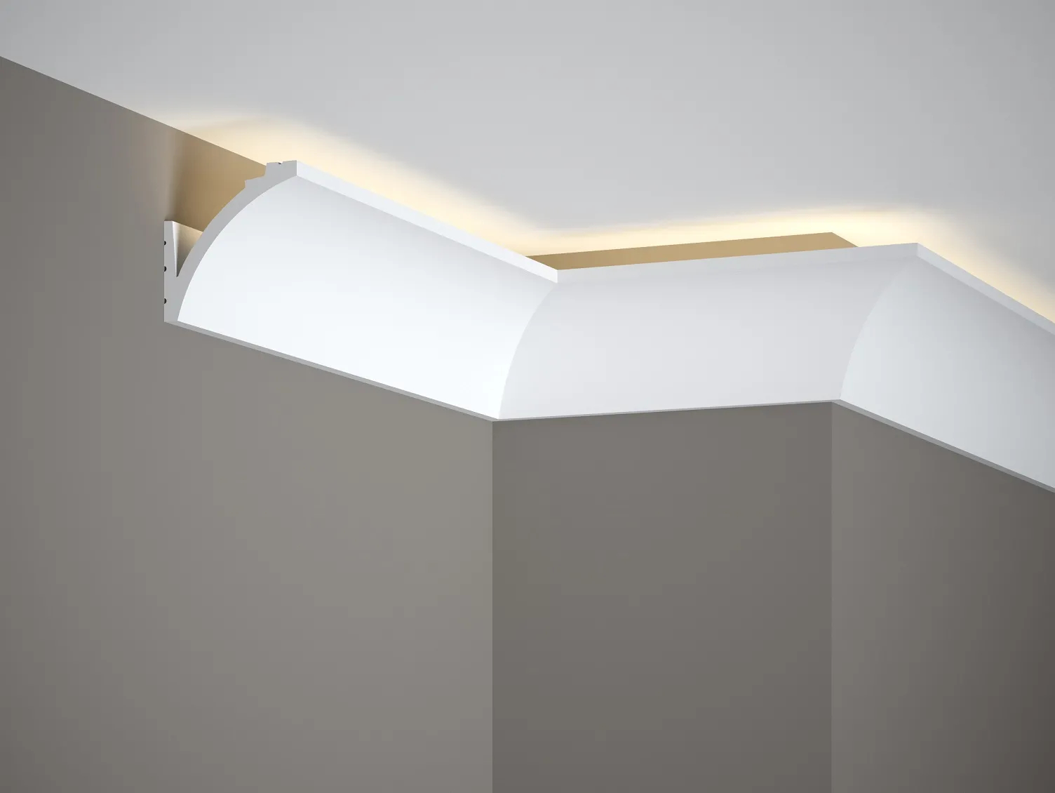 Listwa sufitowa Mardom Decor MD380 biała wym. 200 x 6.7 x 6.7 cm, z PolyForce