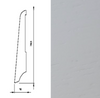 Listwa przypodłogowa biała drewno lakierowane KS80 (240 cm x 7,9 cm x 1,6 cm)