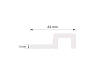 Prawe zakończenie L0301RTP białe wym. 200 x 2 x 6.2 cm, z PolyForce