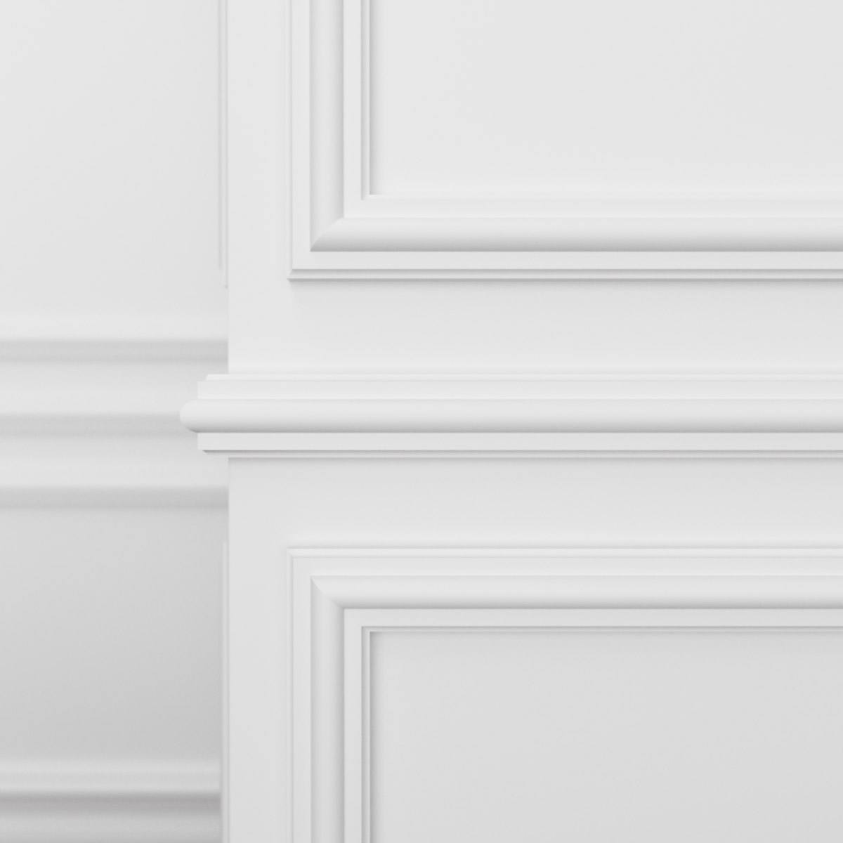 Listwa ścienna MDF biała 4cm