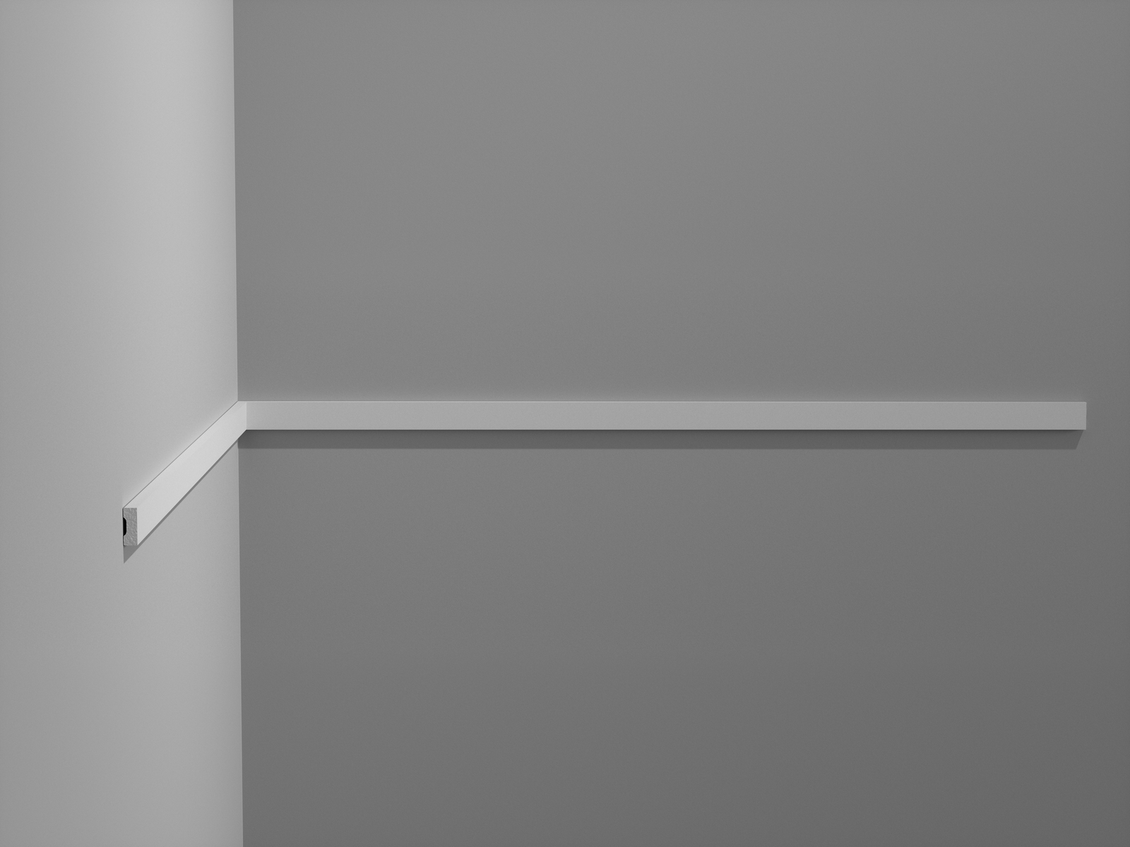 Listwa ścienna gładka Creativa LPC-56, biała, wym. 1.5 x 0.5 x 244 cm