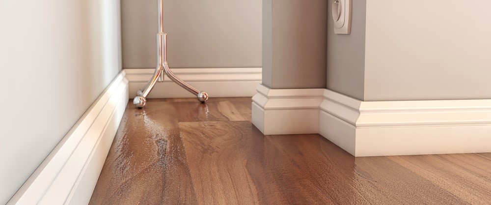 Listwa przypodłogowa MDF wilgocioodporny lakierowany półmatowy F3 (244 cm x 8 cm x 1,8 cm) biały RAL 9003