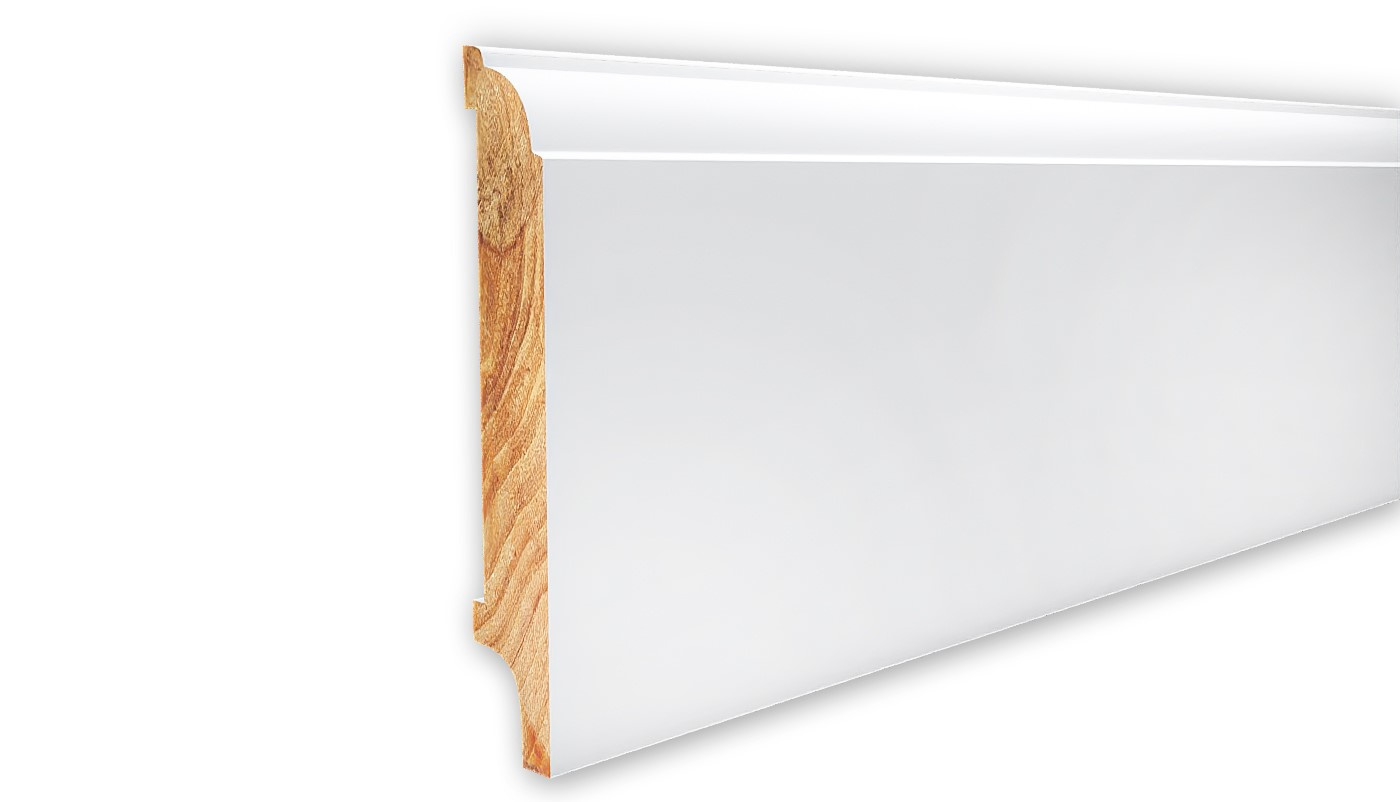 Listwa przypodłogowa drewniana lakierowana AGAT 91 (240 cm x 9,1 cm x 1,6 cm) iglaste