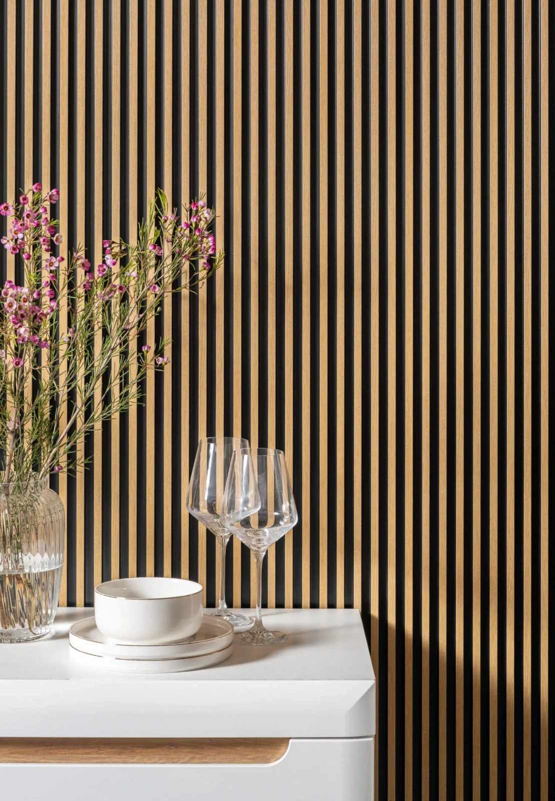 Lamela ścienna Dąb Naturalny L0105T wym. 200 x 1.2 x 12 cm, kolor: naturalny dąb, z PolyForce