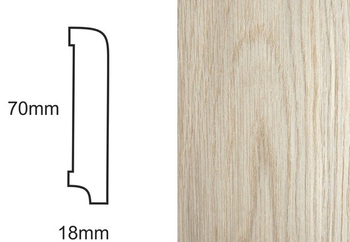 Listwa przypodłogowa fornirowana nielakierowana CP70 R10 (240 cm x 7 cm x 1,8 cm) dąb