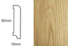 Listwa przypodłogowa fornirowana lakierowana CP80 R10 (240 cm x 8 cm x 1,8 cm) dąb