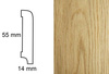 Listwa przypodłogowa fornirowana lakierowana CP55 (230 cm x 5,5 cm x 1,4 cm) dąb