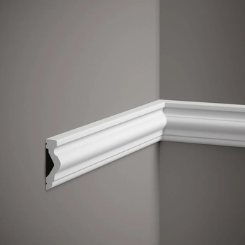 Listwa ścienna biała MD308 wym. 200 x 2.1 x 6.5 cm, z PolyForce