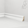 PRÓBKA 20 CM - Listwa przypodłogowa 40x22 mm - świerkowa Premium – biała, powłoka Polyblend, 4cm