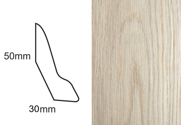 Listwa przypodłogowa fornirowana nielakierowana LP60 (240 cm x 5 cm x 3 cm) dąb