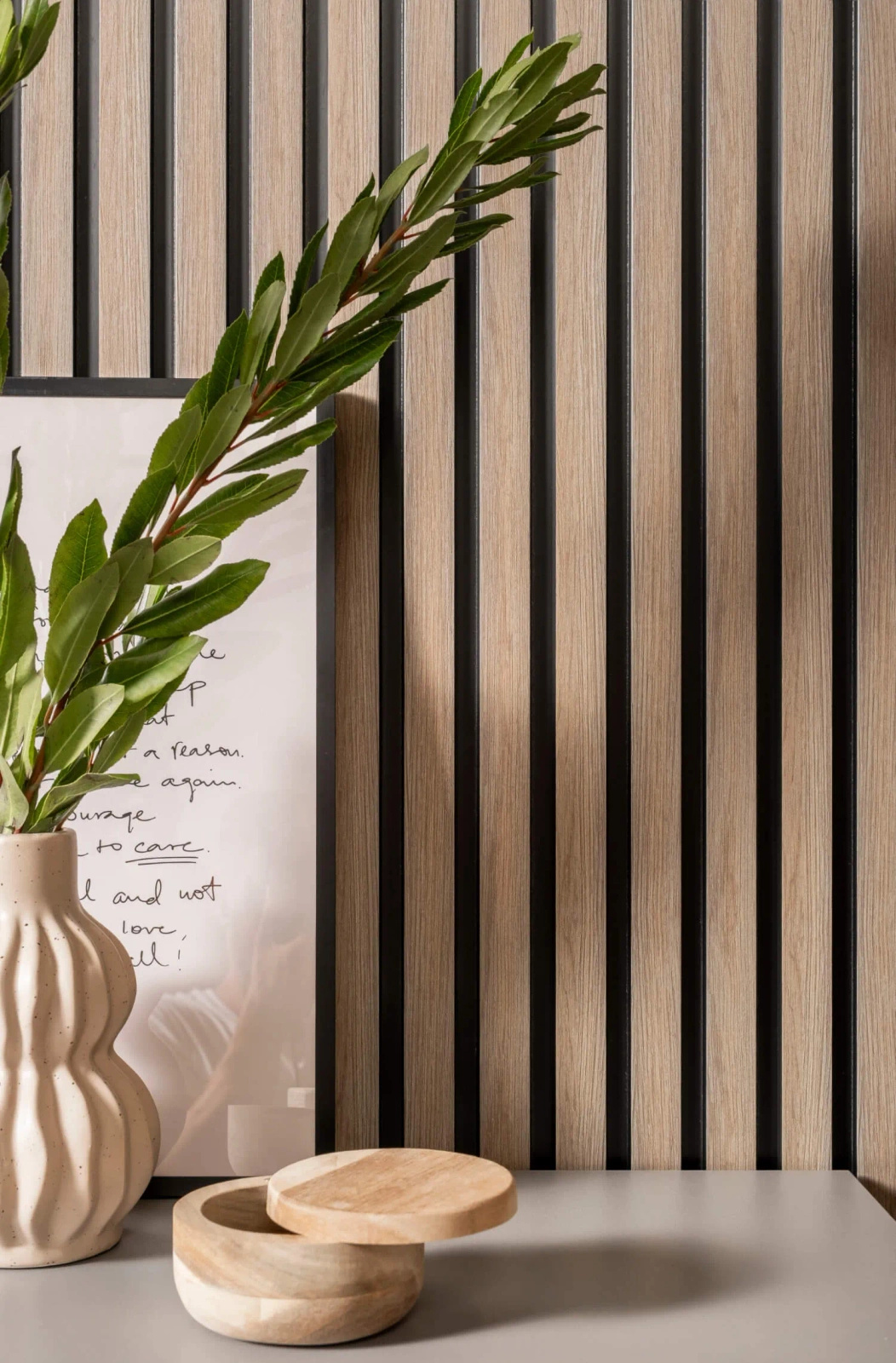 Lamela ścienna Dąb Szary L0203T wym. 200 x 1.2 x 12.1 cm, z PolyForce, kolor szary dąb