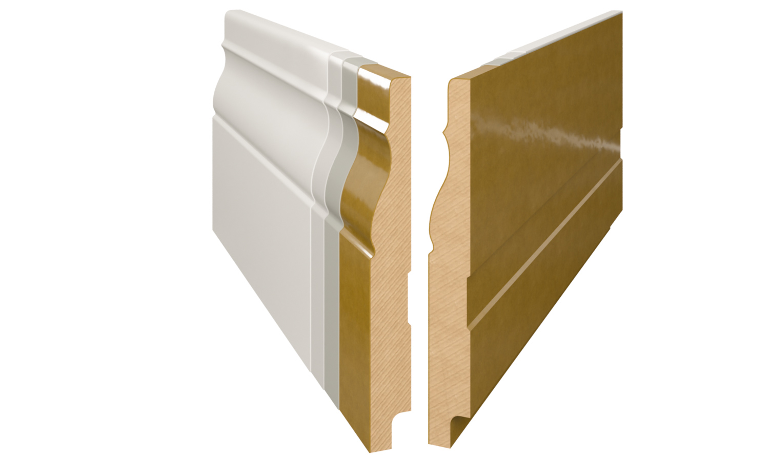 Listwa przypodłogowa MDF lakierowana biała z wodoodporną powłoką BONITA 15cm