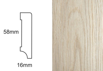Listwa przypodłogowa fornirowana nielakierowana CP58 (240 cm x 5,8 cm x 1,6 cm) dąb