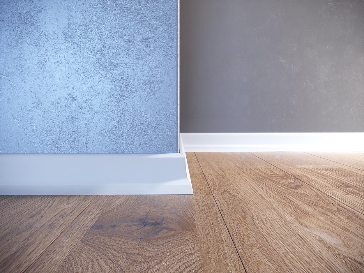 Listwa przypodłogowa drewniana lakierowana LP70 (240 cm x 7 cm x 2,5 cm) biała