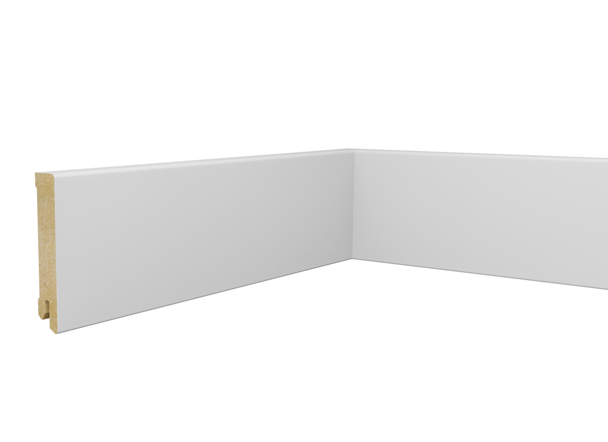 Listwa przypodłogowa MDF Biała Premium, 80x15 mm, Pedross