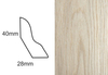 Listwa przypodłogowa fornirowana nielakierowana LP50 (240 cm x 40 mm x 28 mm) dąb