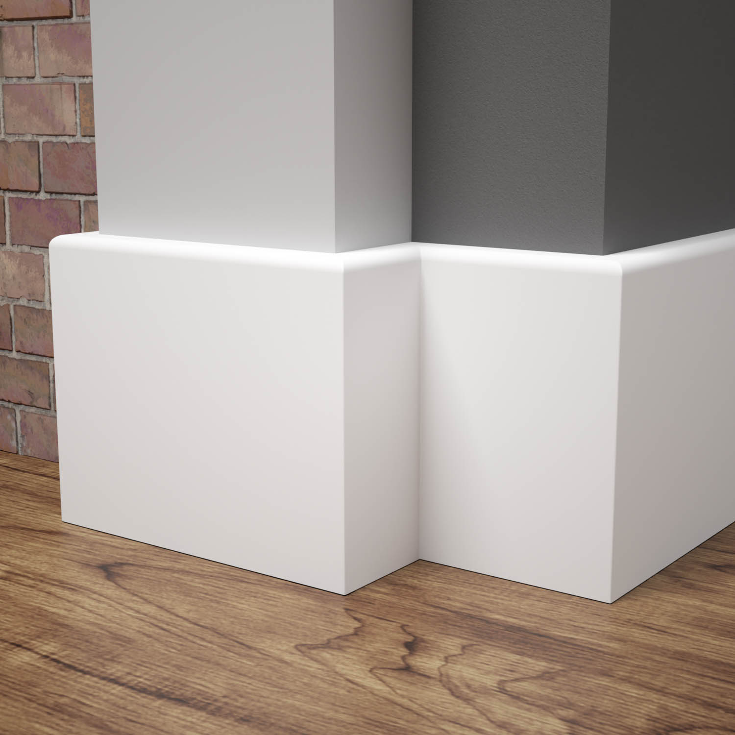 Listwa przypodłogowa MDF lakierowana biała z wodoodporną powłoką TRIO SLIM 10cm