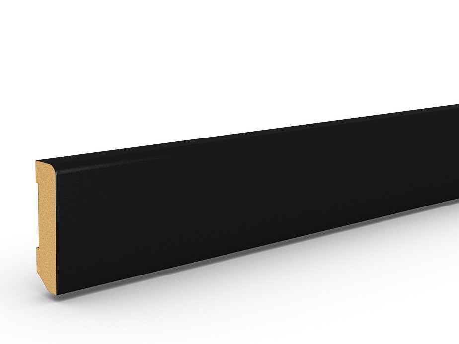 Listwa przypodłogowa MDF R3 (262 cm x 8 cm x 1,6 cm) czarny RAL 9005