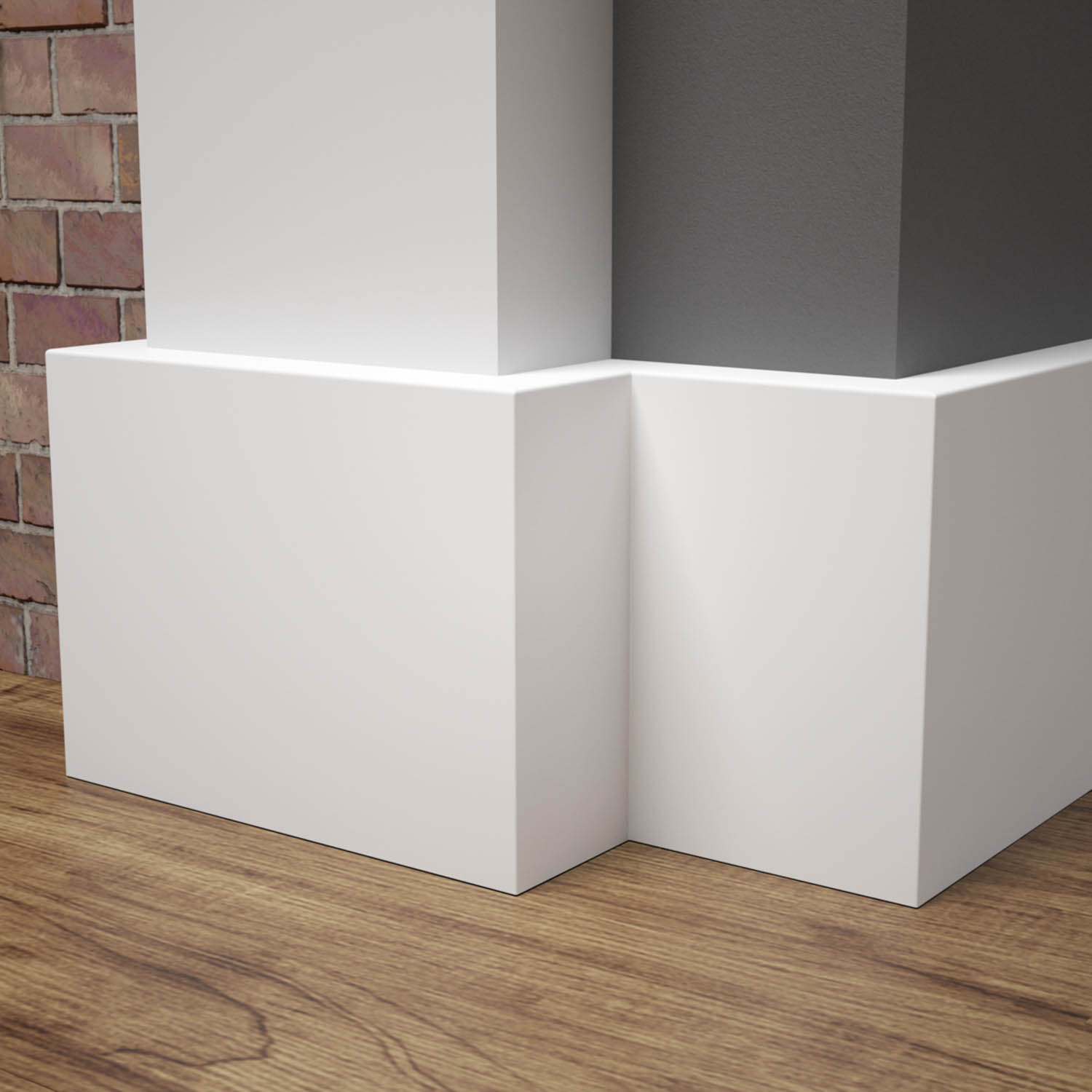PRÓBKA 20 CM - Listwa przypodłogowa MDF - PRIMA 10cm - Biała Premium