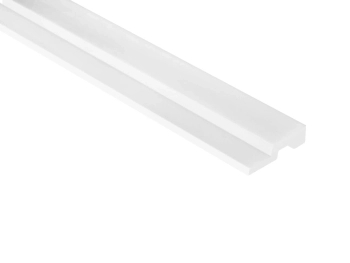 Prawe zakończenie lameli L0201R białe wym. 270 x 1.2 x 4.5 cm, z PolyForce