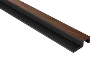 Prawe zakończenie lameli L0304R kolor ciemny dąb wym. 270 x 2 x 6.2 cm, z PolyForce