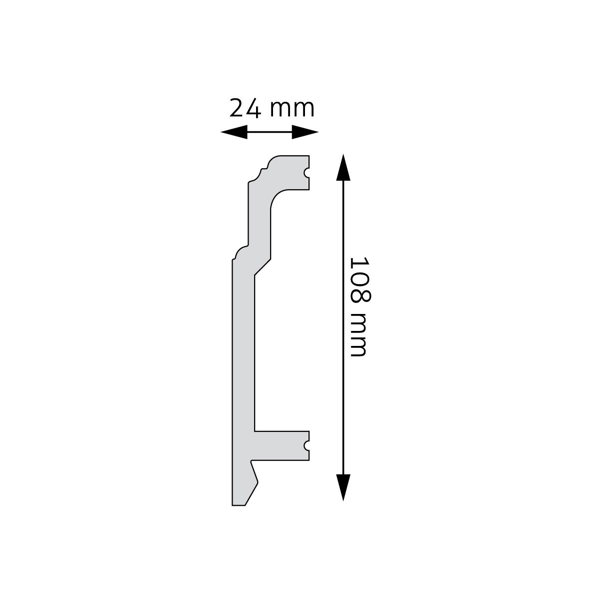 Listwa przypodłogowa, cokół Creativa LPC-26 244cm