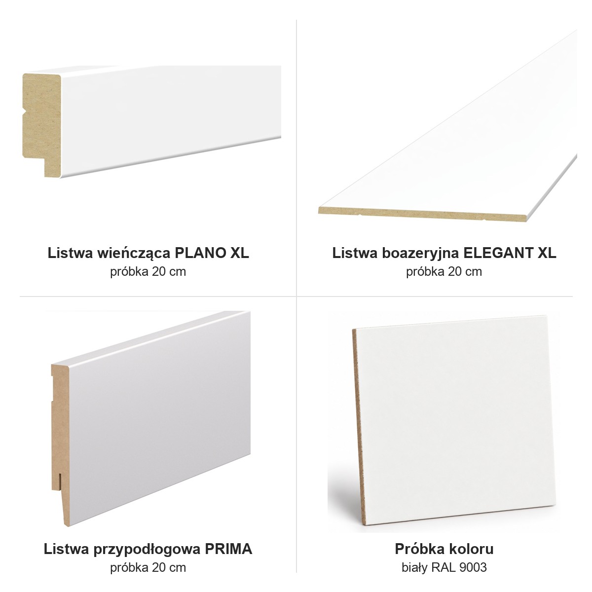 Boazeria ścienna LOFT do malowania + Farba biały RAL9003 - zestaw próbek