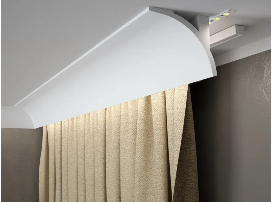 Maskownica karnisza Mardom Decor QL011 biała wym. 200 x 9.5 x 12.3 cm, z PolyForce