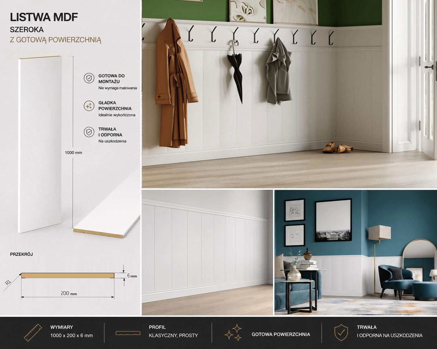 Listwa boazeryjna ELEGANT XL, boazeria ścienna MDF, Biała Premium pol_pl_Listwa-boazeryjna-ELEGANT-XL-boazeria-scienna-MDF-Biala-Premium-3299_7