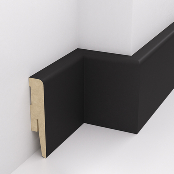 Listwa przypodłogowa MDF TRIO R5, Czarny Mat, 10cm