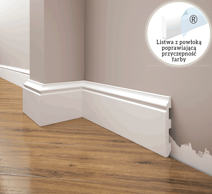 Listwa przypodłogowa elastyczna, cokół Creativa LPC-07F 200cm