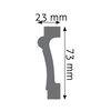 7.4 x 2.3 cm