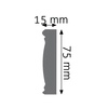 7.5 x 1.5 cm