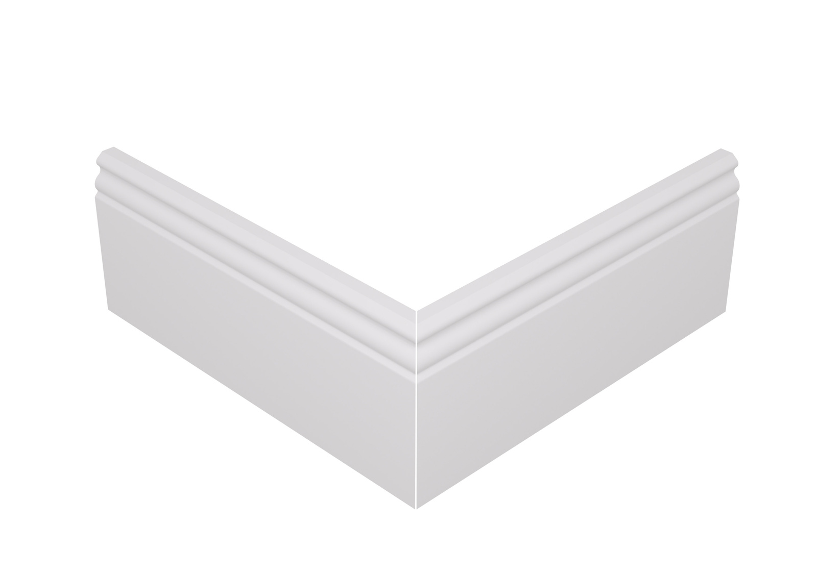 Narożnik zewnętrzny do listwy przypodłogowej lakierowany biały z wodoodporną powłoką ESTILO 8cm