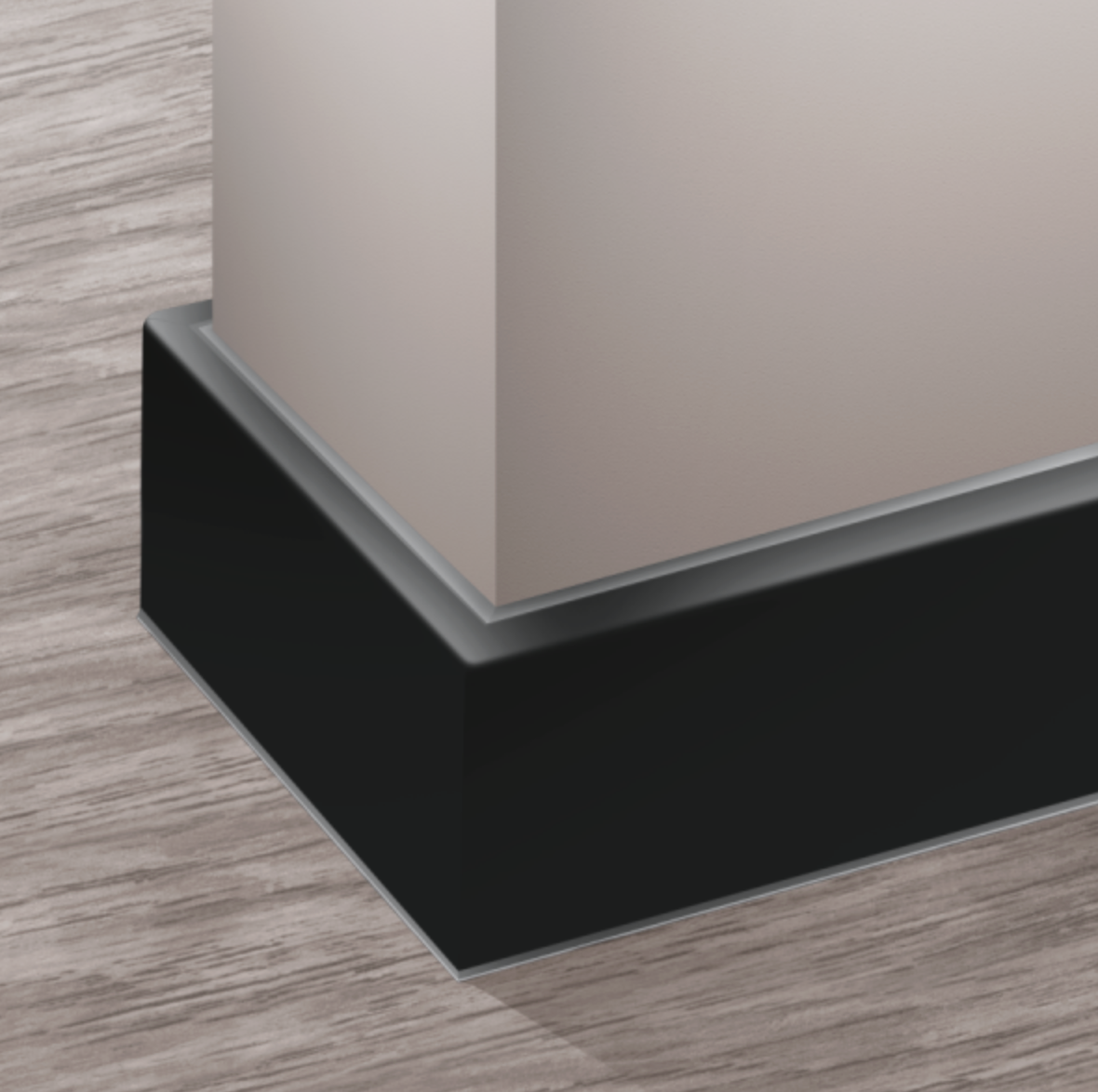 Listwa przypodłogowa PVC MASTERLINE 80 Czarny RAL 9005 Mat
