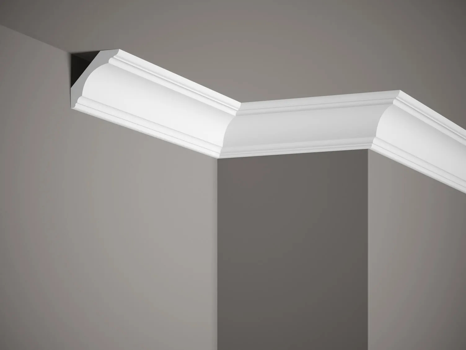 Listwa przysufitowa biała MDB167 wym. 200 x 5.5 x 5.5 cm, z ProFoam