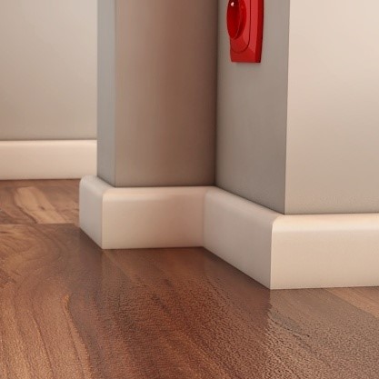 Listwa przypodłogowa MDF Plus wilgocioodporna R10 biała (262 cm x 6 cm x 1,8 cm) lakier półmatowy