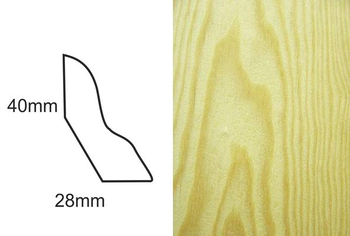 Listwa przypodłogowa fornirowana lakierowana LP50 (240 cm x 4 cm x 2,8 cm) sosna