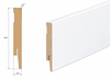 Listwa przypodłogowa MDF - DUO 12cm - Biała Premium