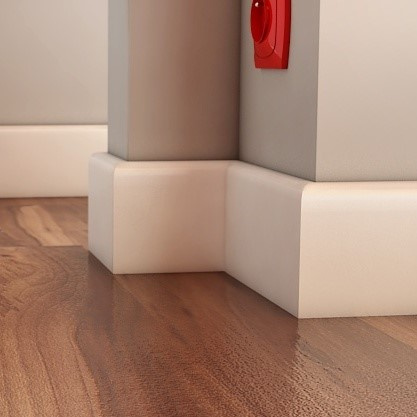 Listwa przypodłogowa MDF PLUS biała R10 (244 cm x 10 cm x 1,8 cm) wilgocioodporna