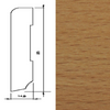 Drewniana listwa przypodłogowa lakierowana 60/16  (240 cm x 6 cm x 1,5 cm) Buk