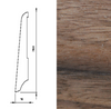 Drewniana listwa przypodłogowa lakierowana KS80 (240 cm x 7,9 cm x 1,6 cm) Orzech Amerykański
