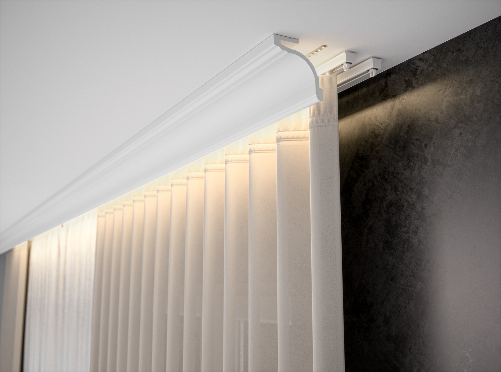 Maskownica Karnisza Creativa LK-05, wym. 244 x 8.6 x 8.3 cm LIGHTBLOCKER
