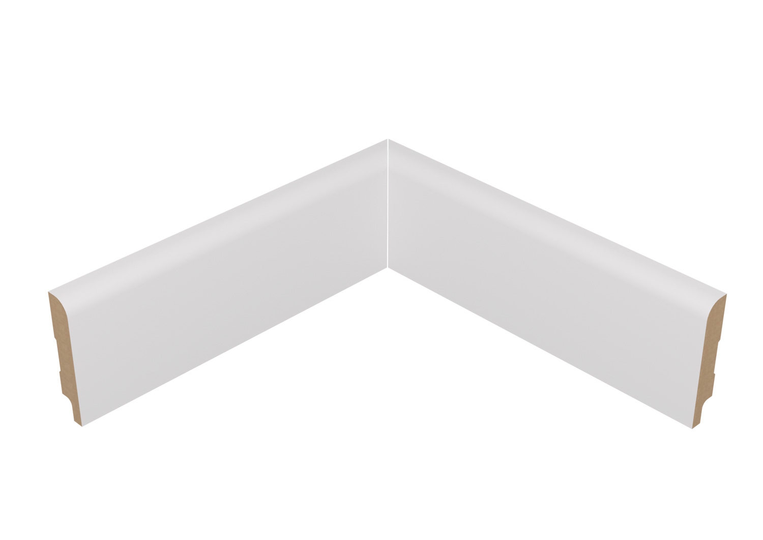 Narożnik wewnętrzny do listwy przypodłogowej lakierowany biały z wodoodporną powłoką SOLO 10cm
