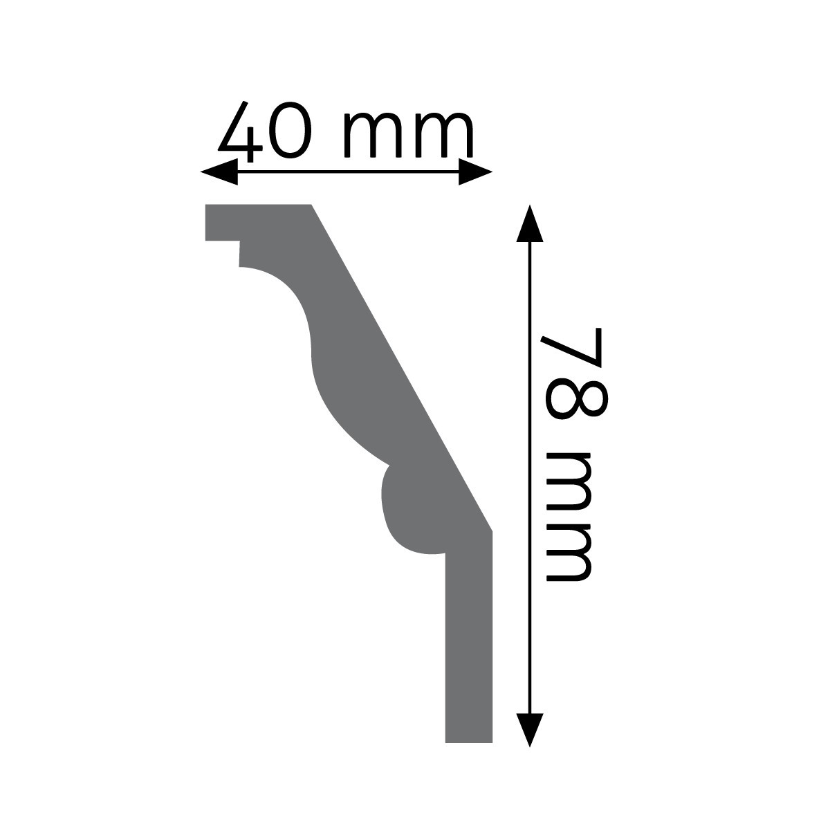 Listwa przysufitowa zdobiona Creativa LGZ-14, wym. 7.8 x 4 x 240 cm