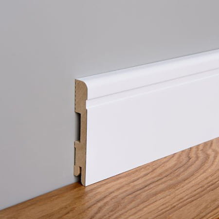 PRÓBKA 20 CM - Listwa przypodłogowa MDF lakierowana biała FOGE - LB2 10cm