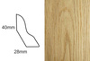 Listwa przypodłogowa fornirowana lakierowana LP50 (240 cm x 4 cm x 2,8 cm) dąb