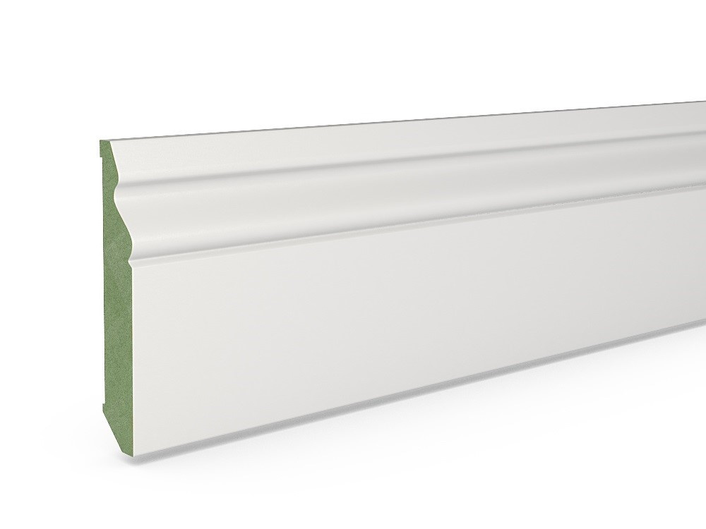 Listwa przypodłogowa MDF Plus biała F3 (262 cm x 8 cm x 1,8 cm) wilgocioodporna