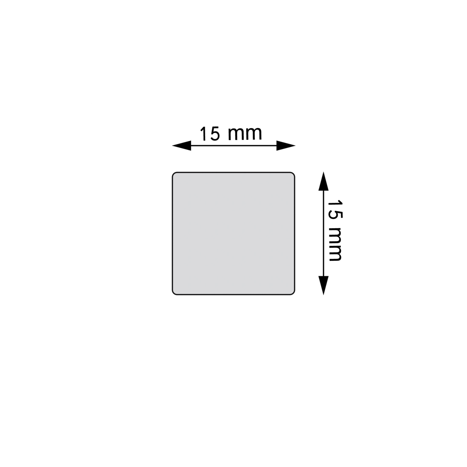 Listwa ścienna kanciasta Creativa LPC-55, biała, wym. 1.5 x 1.5 x 244 cm